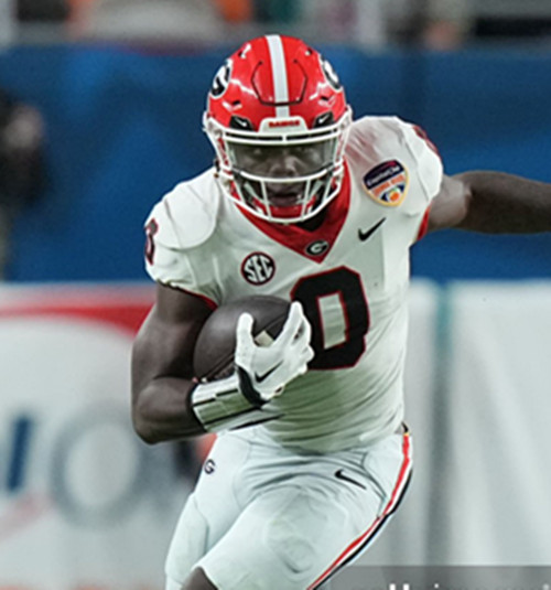 Georgia Bulldogs #0 Roderick Robinson II White Football Game Jersey