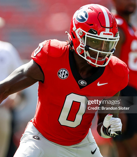Georgia Bulldogs #0 Roderick Robinson II Maroon Football Game Jersey