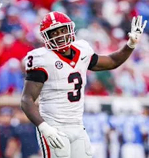 Georgia Bulldogs #3 CJ Allen White Football Game Jersey