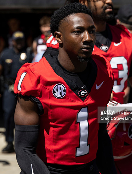 Georgia Bulldogs #1 Ellis Robinson IV Maroon Football Game Jersey