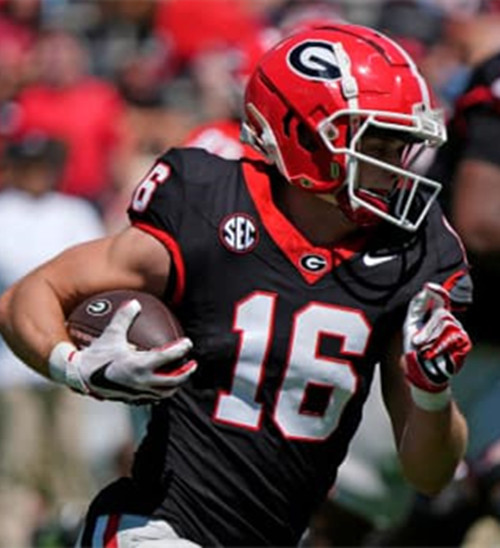 Georgia Bulldogs #16 London Humphreys Black Football Game Jersey