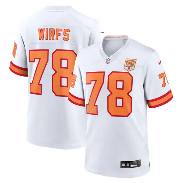 Youth Tampa Bay Buccaneers #78 Tristan Wirfs Nike White 50th Season Limite Jersey
