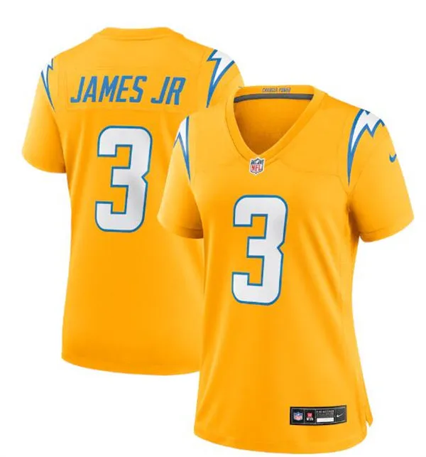 Womens Los Angeles Chargers #3 Derwin James  Jr.  Nike Gold Alternate Charger Power Vapor F.U.S.E. Limited Jersey