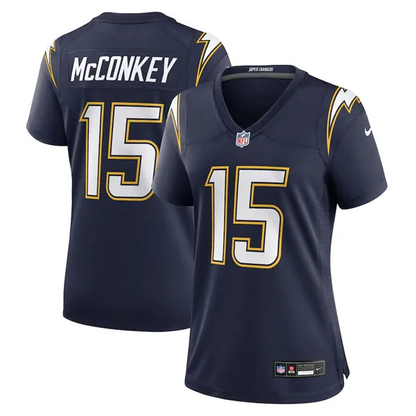 Women's Los Angeles Chargers #15 Ladd McConkey Nike Navy Alternate Super Chargers Vapor F.U.S.E. Limited Jersey