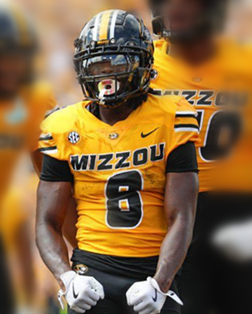 Missouri Tigers #8 Damon Wilson II Gold College Football Game Jersey