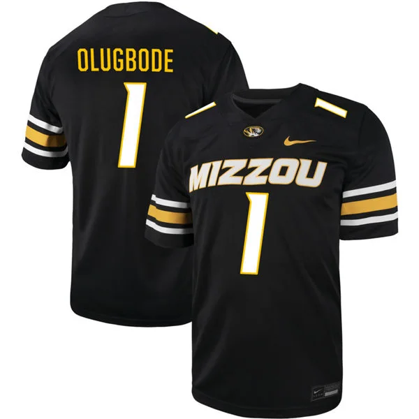 Missouri Tigers #1 Donovan Olugbode Nike 2025 Black Football Game Jersey