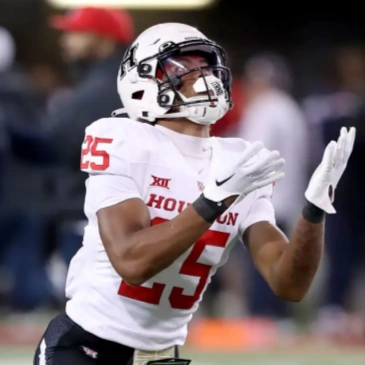 Houston Cougars #25 DJ Butler 2024 XII Whie Houston Football Game Jersey