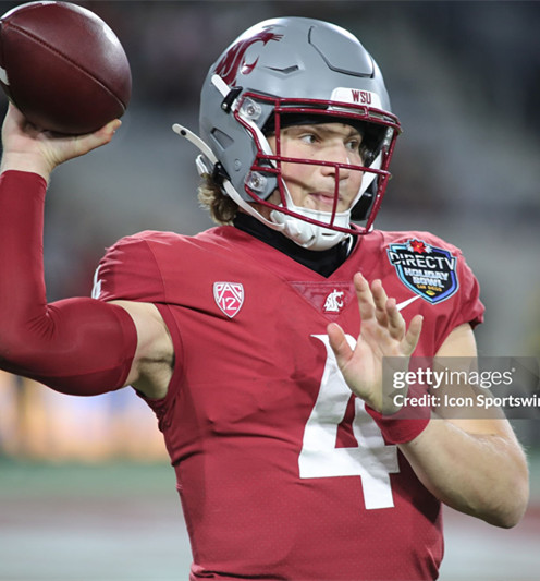 Washington State Cougars #4 Zevi Eckhaus Crimson College Football Game Jersey