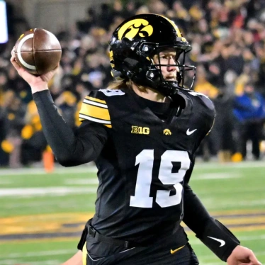 Iowa Hawkeyes #19 Jackson Stratton Nike Black College Football Game Jersey