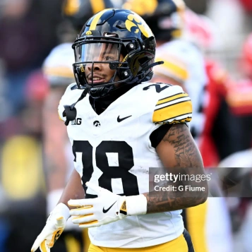 Iowa Hawkeyes #28 Kamari Moulton Nike White College Football Game Jersey