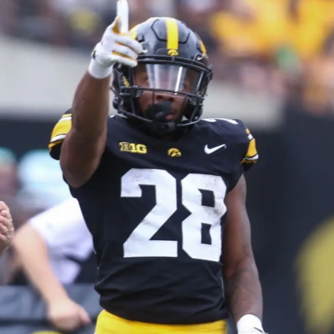 Iowa Hawkeyes #28 Kamari Moulton Nike Black College Football Game Jersey