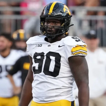 Iowa Hawkeyes #90 Brian Allen Nike White College Football Game Jersey