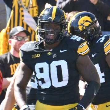 Iowa Hawkeyes #90 Brian Allen Nike Black College Football Game Jersey