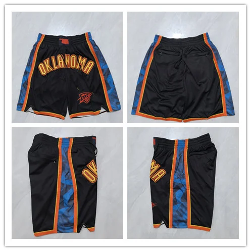 Men's Oklahoma City Thunder 2024-25 City Edition Pockets Shorts Black 