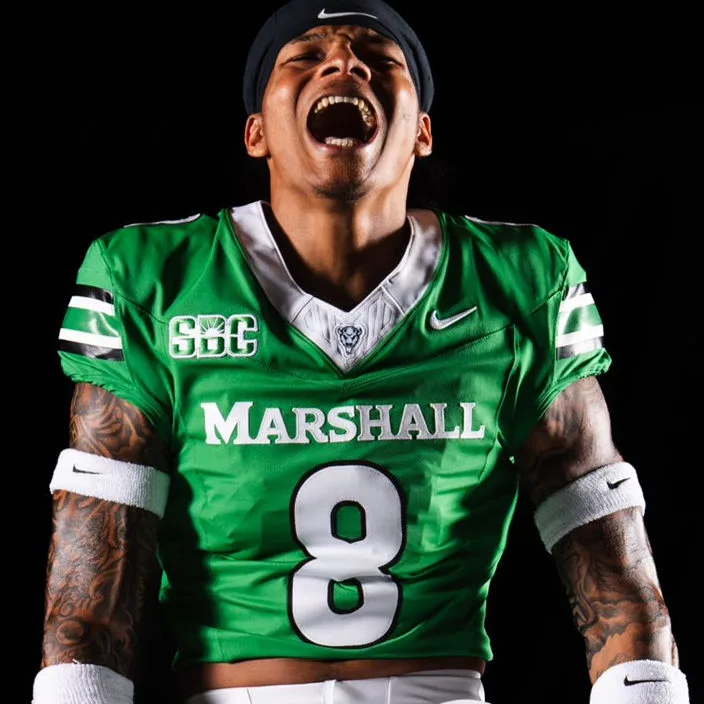 Marshall Thundering Herd #8 Antonio Harmon 2025 Kelly Green Vapor F.U.S.E. Limited Football Jersey