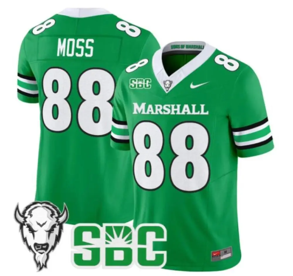 Marshall Thundering Herd #88 Randy Moss 2025 Kelly Green Vapor F.U.S.E. Limited Football Jersey