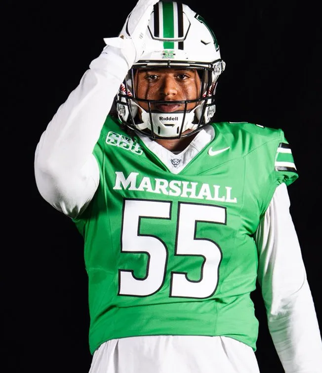 Marshall Thundering Herd #55 Paul Hutson III 2025 Kelly Green Vapor F.U.S.E. Limited Football Jersey