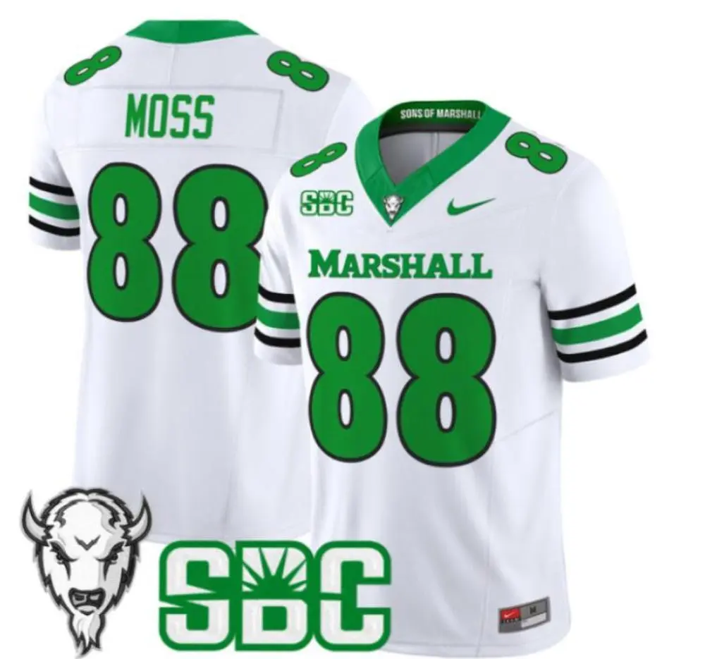 Marshall Thundering Herd #88 Randy Moss 2025 White Vapor F.U.S.E. Limited Football Jersey