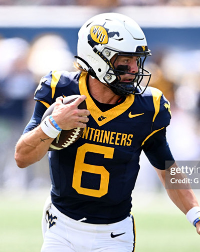 West Virginia Mountaineers #6 Max Brown Navy College Football Game Jersey