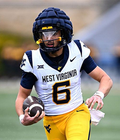 West Virginia Mountaineers #6 Max Brown White College Football Game Jersey