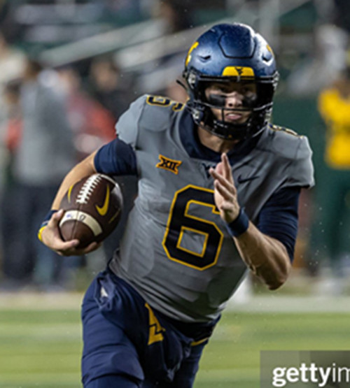 West Virginia Mountaineers #6 Max Brown Gray College Football Game Jersey