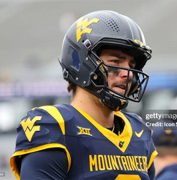 West Virginia Mountaineers #8 Nicco Marchiol 2025 Navy F.U.S.E. Limited Football Game Jersey