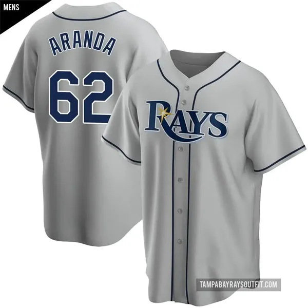 Mens Tampa Bay Rays #62 Jonathan Aranda Nike Gray Road Limited Jersey