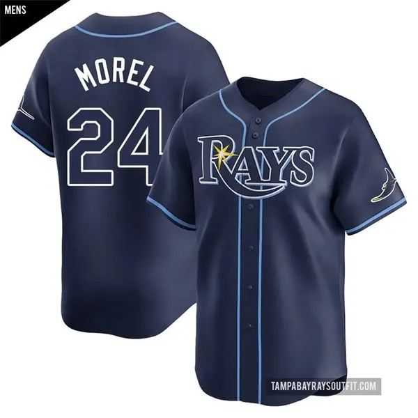 Mens Tampa Bay Rays #24 Christopher Morel Nike Navy Alternate Limited Jersey