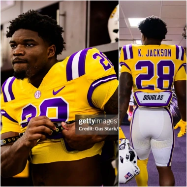 LSU Tigers #28 Kaleb Jackson Gold F.U.S.E. Limited College Football Game Jersey