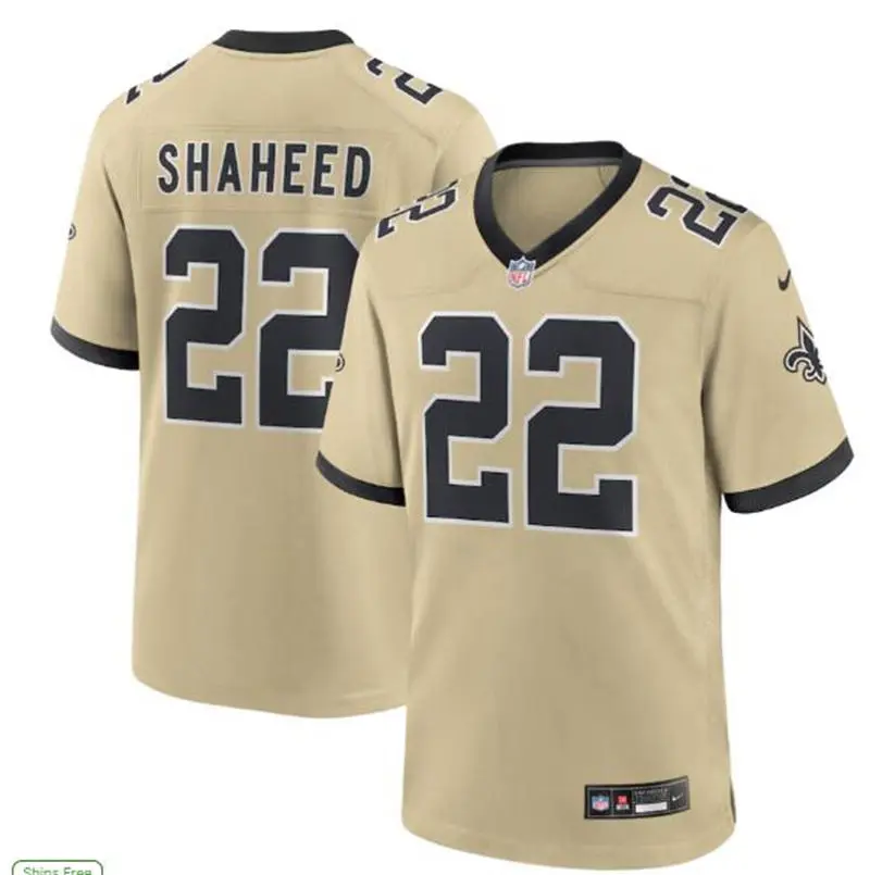 Youth New Orleans Saints #22 Rashid Shaheed Nike Gold Gameday Golds Alternate F.U.S.E. Limited Jersey