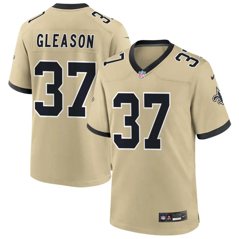 Youth New Orleans Saints Retired Player #37 Steve Gleason Nike Gold Gameday Golds Alternate F.U.S.E. Limited Jersey