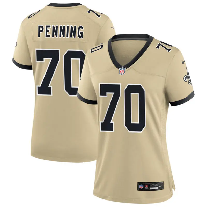 Youth New Orleans Saints #70 Trevor Penning Nike Gold Gameday Golds Alternate F.U.S.E. Limited Jersey