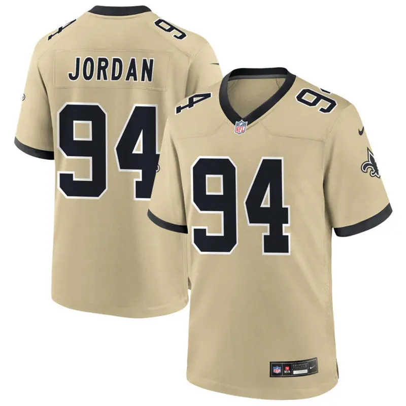 Youth New Orleans Saints #94 Cameron Jordan Nike Gold Gameday Golds Alternate F.U.S.E. Limited Jersey