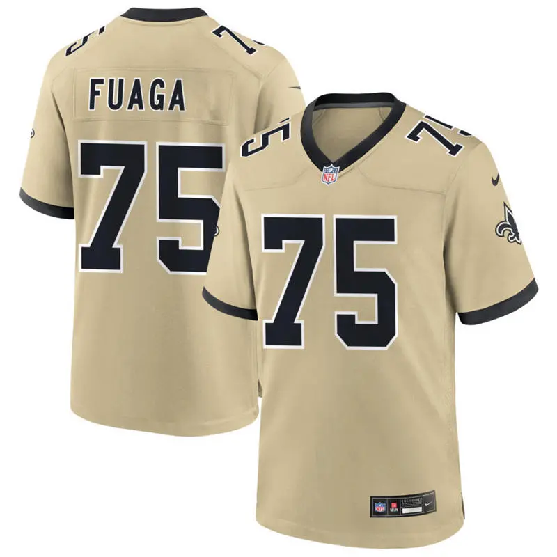 Youth New Orleans Saints #75 Taliese Fuaga Nike Gold Gameday Golds Alternate F.U.S.E. Limited Jersey