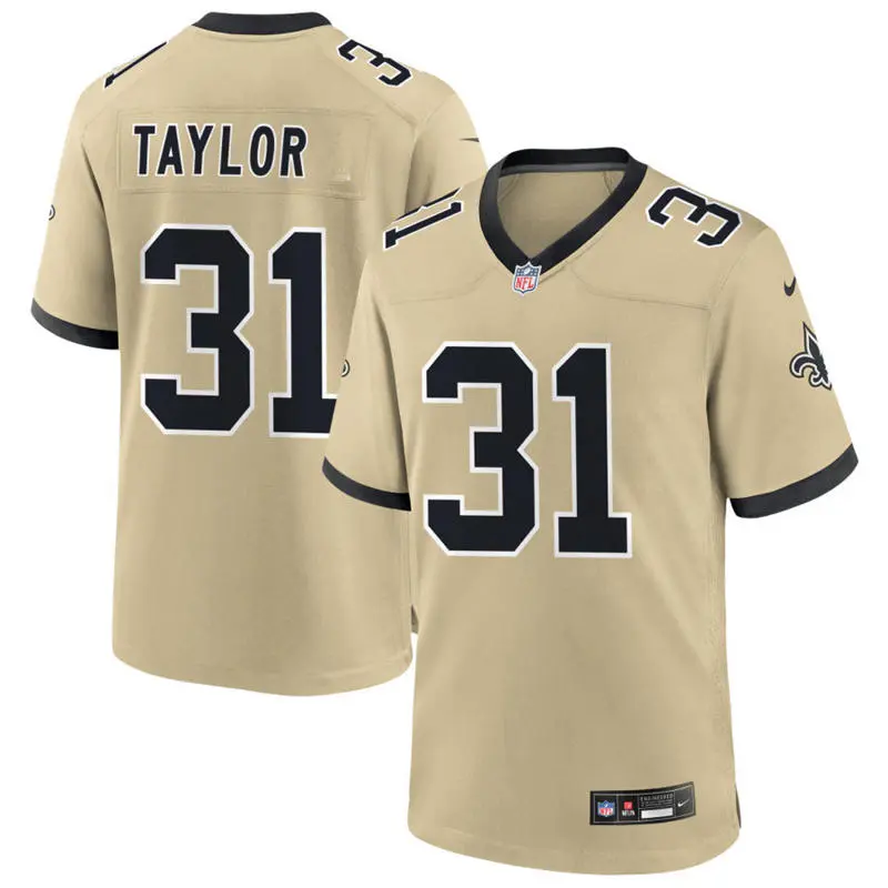 Youth New Orleans Saints Retired Player #31 Jim Taylor Nike Gold Gameday Golds Alternate F.U.S.E. Limited Jersey