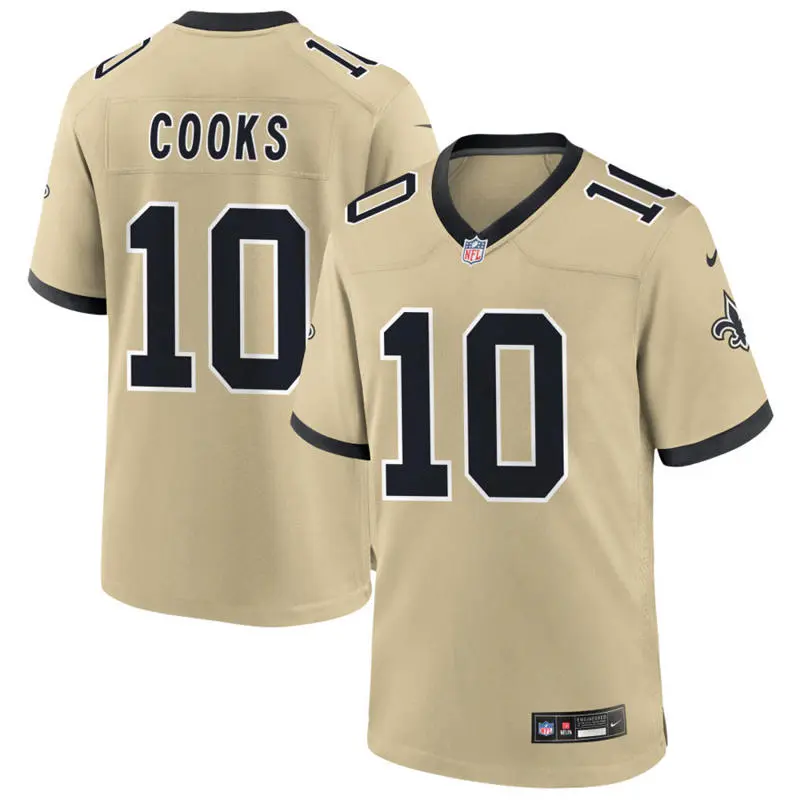 Mens New Orleans Saints #10 Brandin Cooks Nike Gold Gameday Golds Alternate F.U.S.E. Limited Jersey