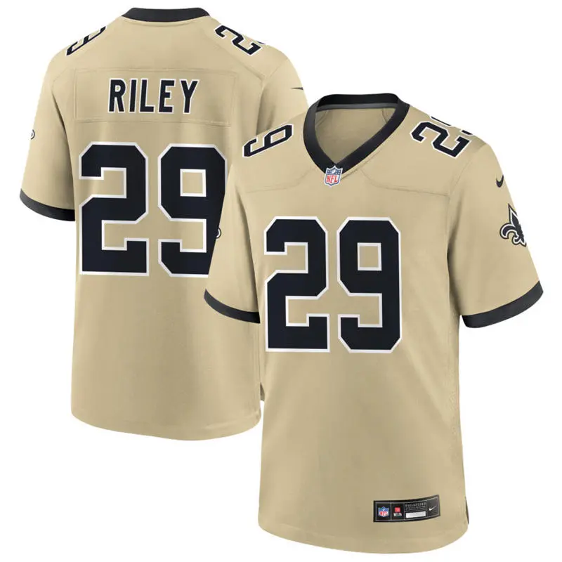 Mens New Orleans Saints #29 Quincy Riley Nike Gold Gameday Golds Alternate F.U.S.E. Limited Jersey