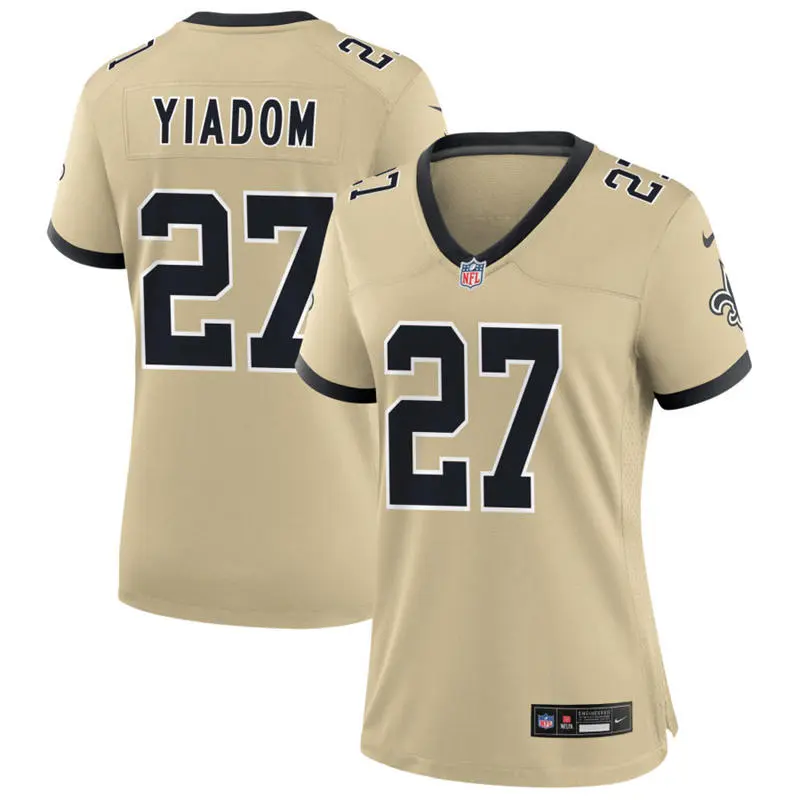Women's New Orleans Saints #27 Isaac Yiadom Nike Gold Gameday Golds Alternate Limited Jersey