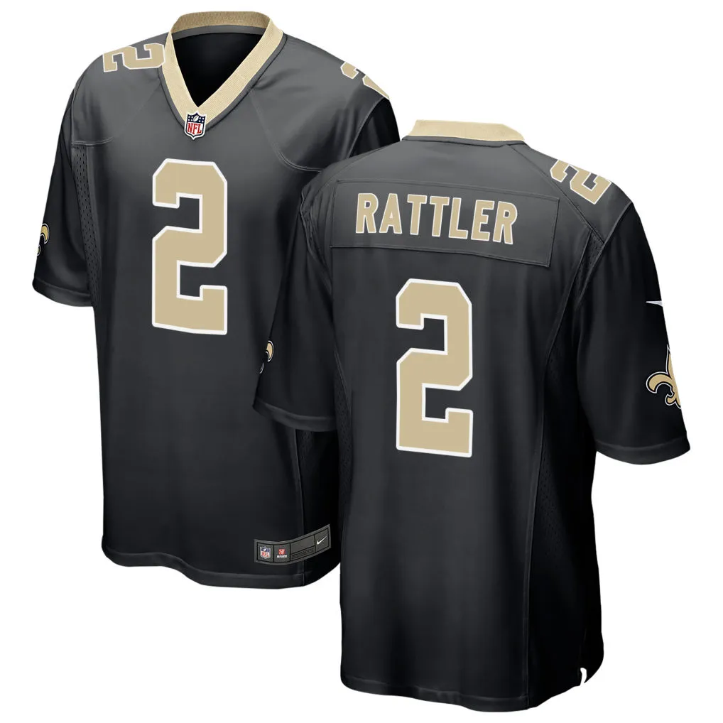 Youth New Orleans Saints #2 Spencer Rattler Nike Black Vapor F.U.S.E Limited Jersey