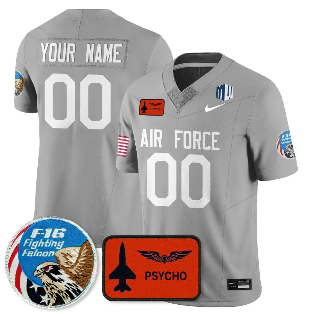 Air Force Falcons Custom Nike Gray APLS Fighting Falcon Collection Football Game Jersey