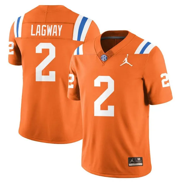 Florida Gators #2 DJ Lagway Orange 1960's Retro Football Jersey