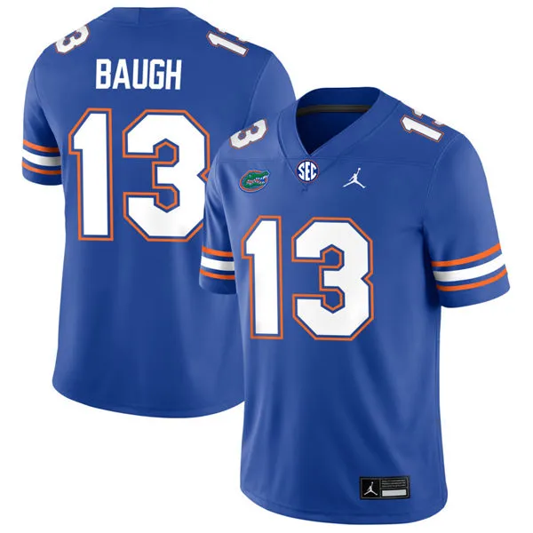 Florida Gators #13 Jadan Baugh 2025 Royal Football Game Jersey