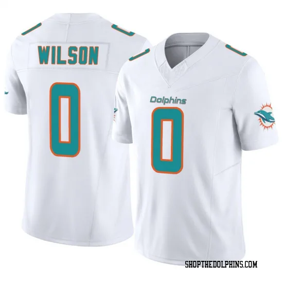Mens Miami Dolphins #0 Zach Wilson Nike Home White F.U.S.E. Vapor Limited Jersey