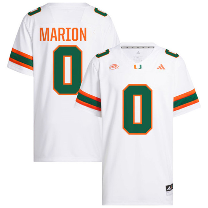 Miami Hurricanes #0 Keelan Marion 2024 White College Football Game Jersey