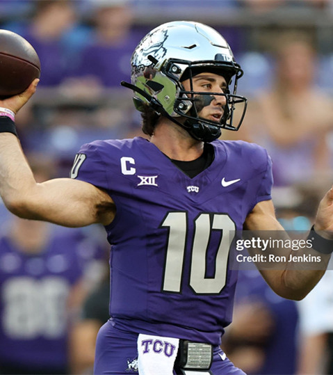 TCU Horned Frogs #10 Josh Hoover 2025 Purple College Football Game Jersey