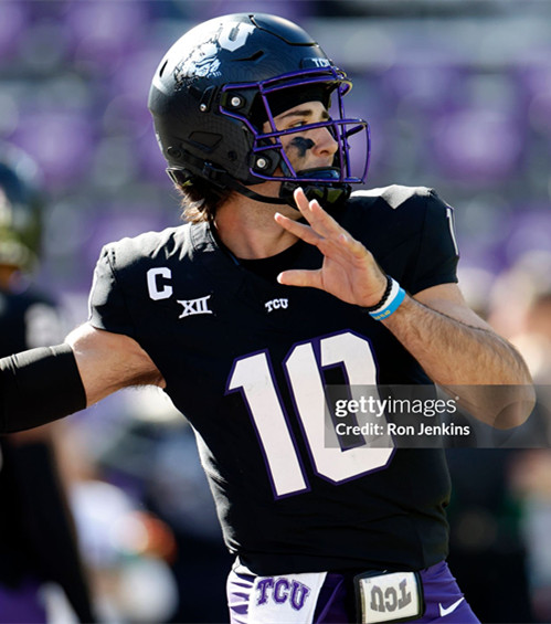 TCU Horned Frogs #10 Josh Hoover 2025 Black College Football Game Jersey