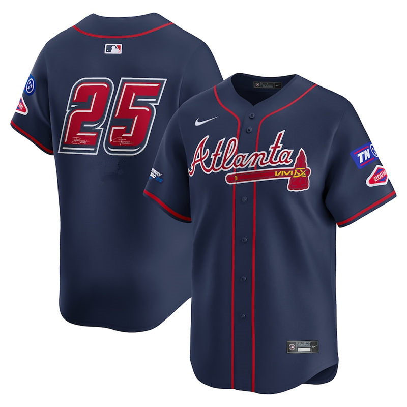 Atlanta Braves Custom 2025 MLB Speedway Classic Alternate Limited Jersey
