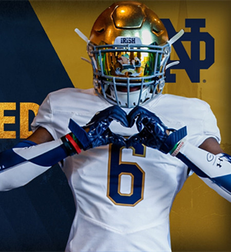 Notre Dame Fighting Irish #6 Christian Gray 2025 White College Football Game Jersey