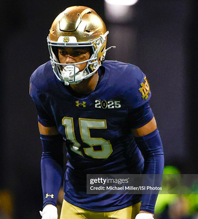 Notre Dame Fighting Irish #15 Leonard Moore 2025 Navy College Football Game Jersey