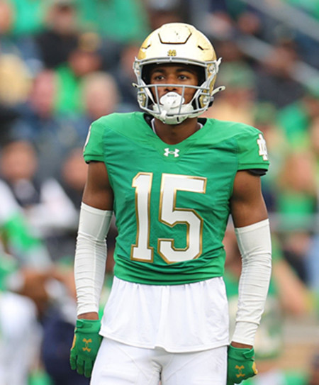 Notre Dame Fighting Irish #15 Leonard Moore Green White College Football Game Jersey